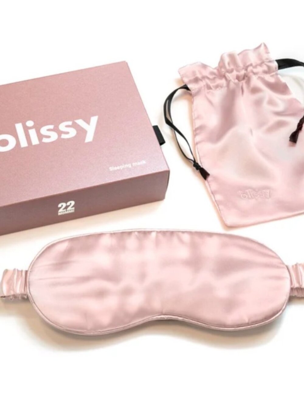 Blissy 100% Silk Sleep Mask - Pink